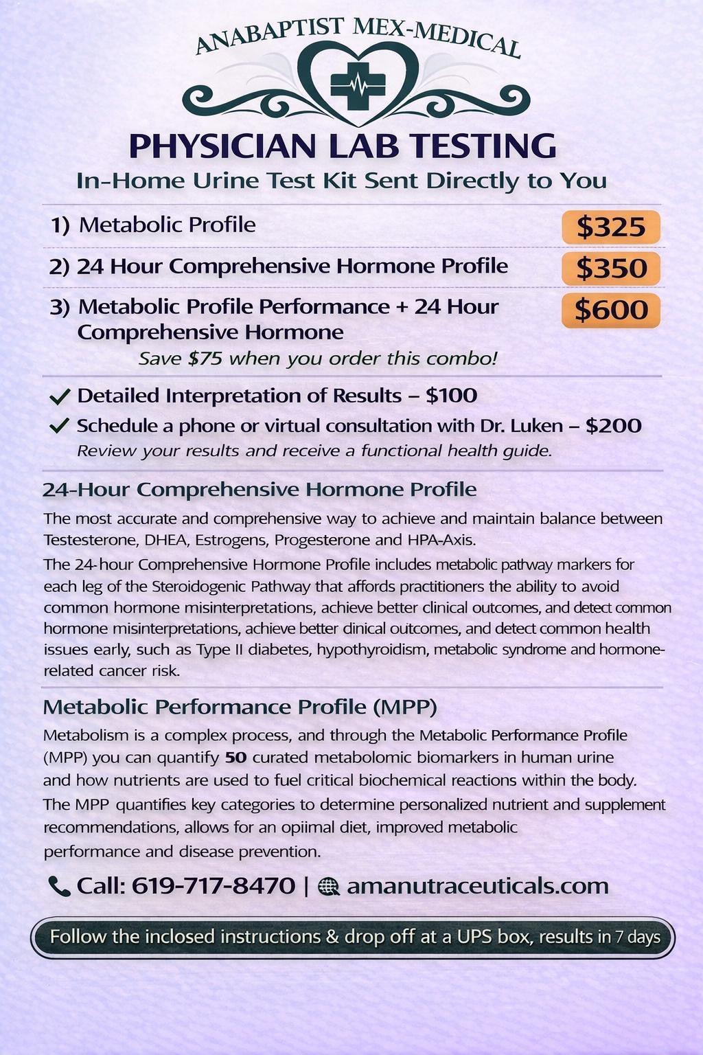 24 Hour Comprehensive Hormone Profile